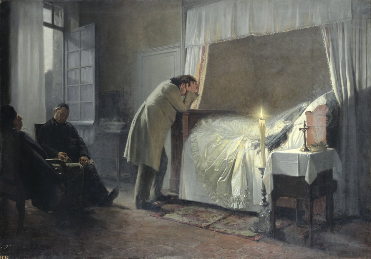 Madame Bovary halálos ágya, 1889 előtt alkotó: Albert Auguste Fourie