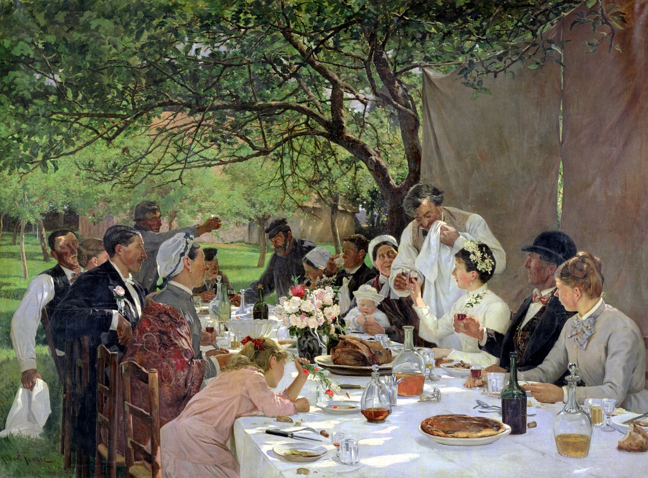 Az esküvői ebéd Yportban, 1886 alkotó: Albert Auguste Fourie