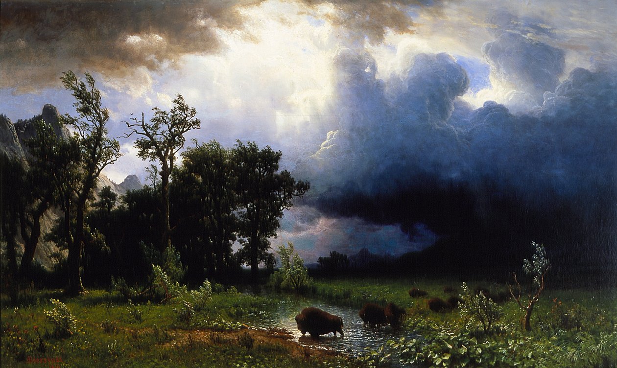 Bivalyút, A közelgő vihar alkotó: Albert Bierstadt