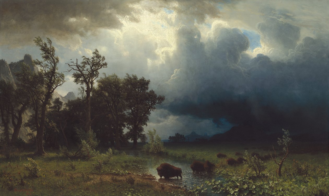 Buffalo Trail: A közelgő vihar, 1869 alkotó: Albert Bierstadt