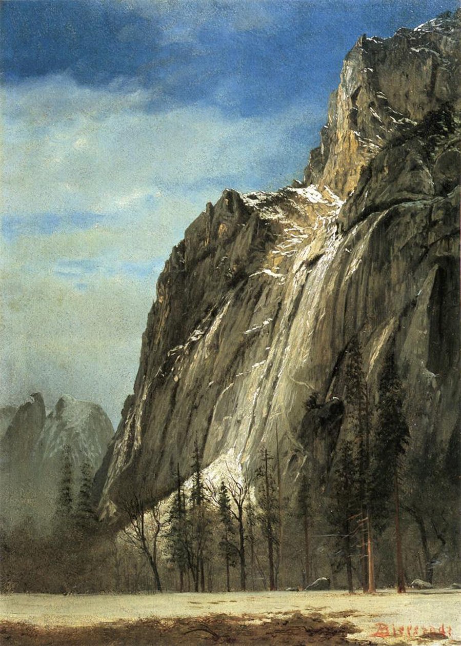 Cathedral Rocks, Yosemite, 1872 körül (olaj, papír, vászon) alkotó: Albert Bierstadt