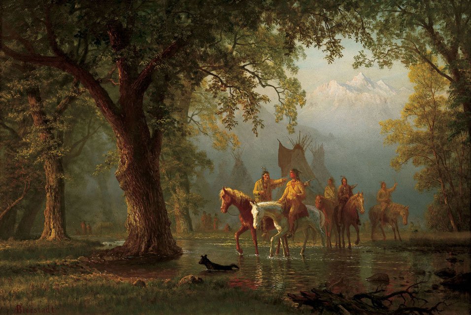 Indiai háborús párt indulása alkotó: Albert Bierstadt