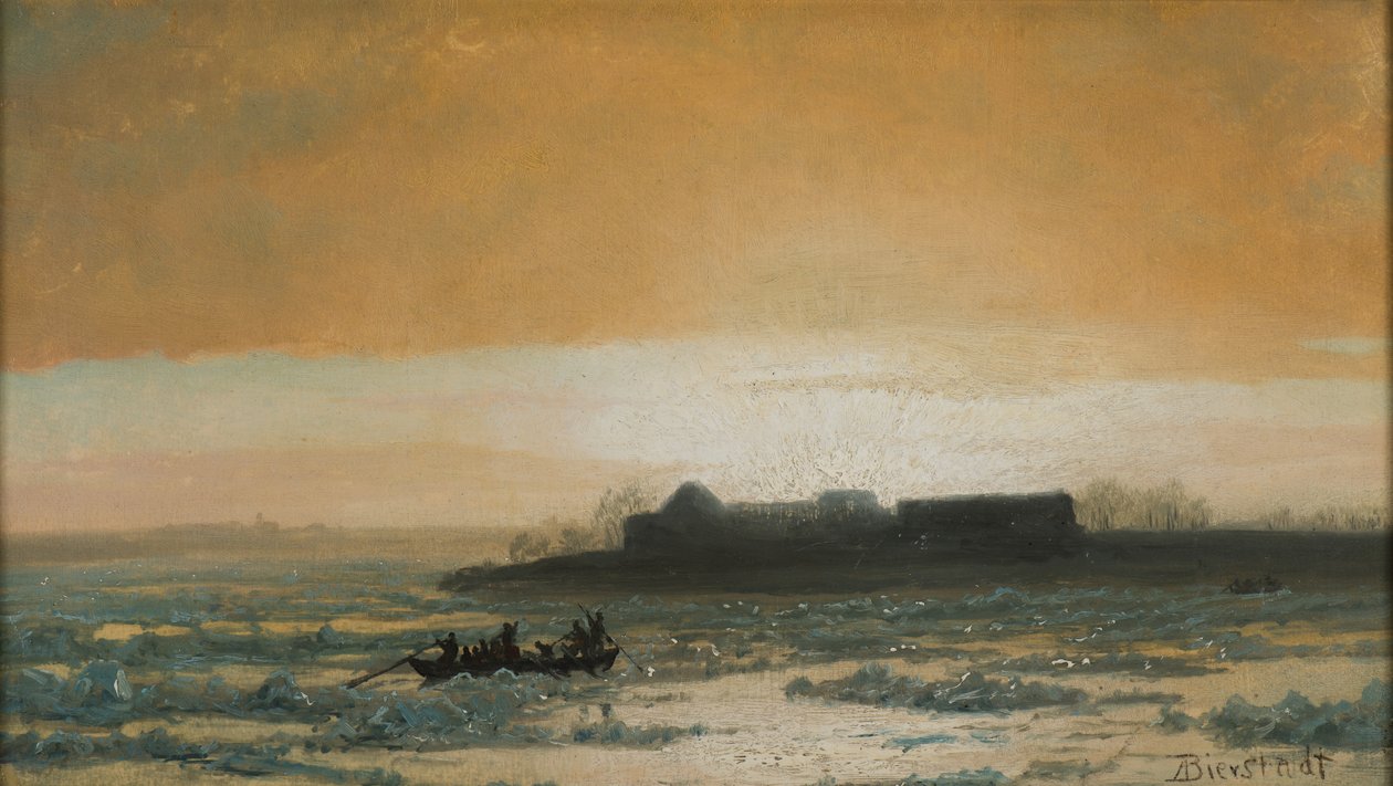 Jégtörés, 1889 alkotó: Albert Bierstadt