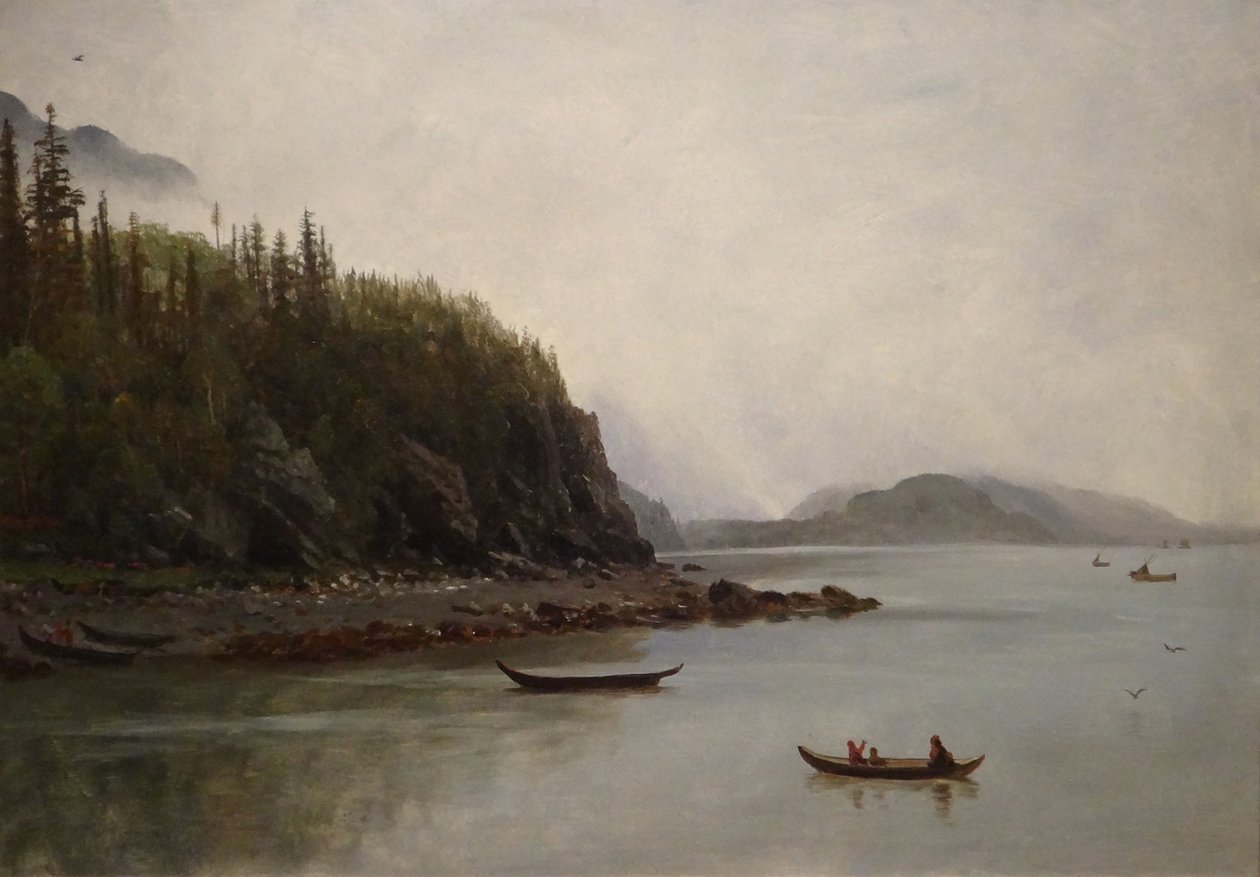 Indiai halászat alkotó: Albert Bierstadt