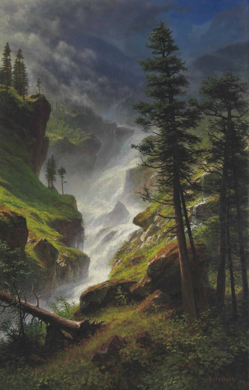 Sziklás -hegyi vízesés alkotó: Albert Bierstadt