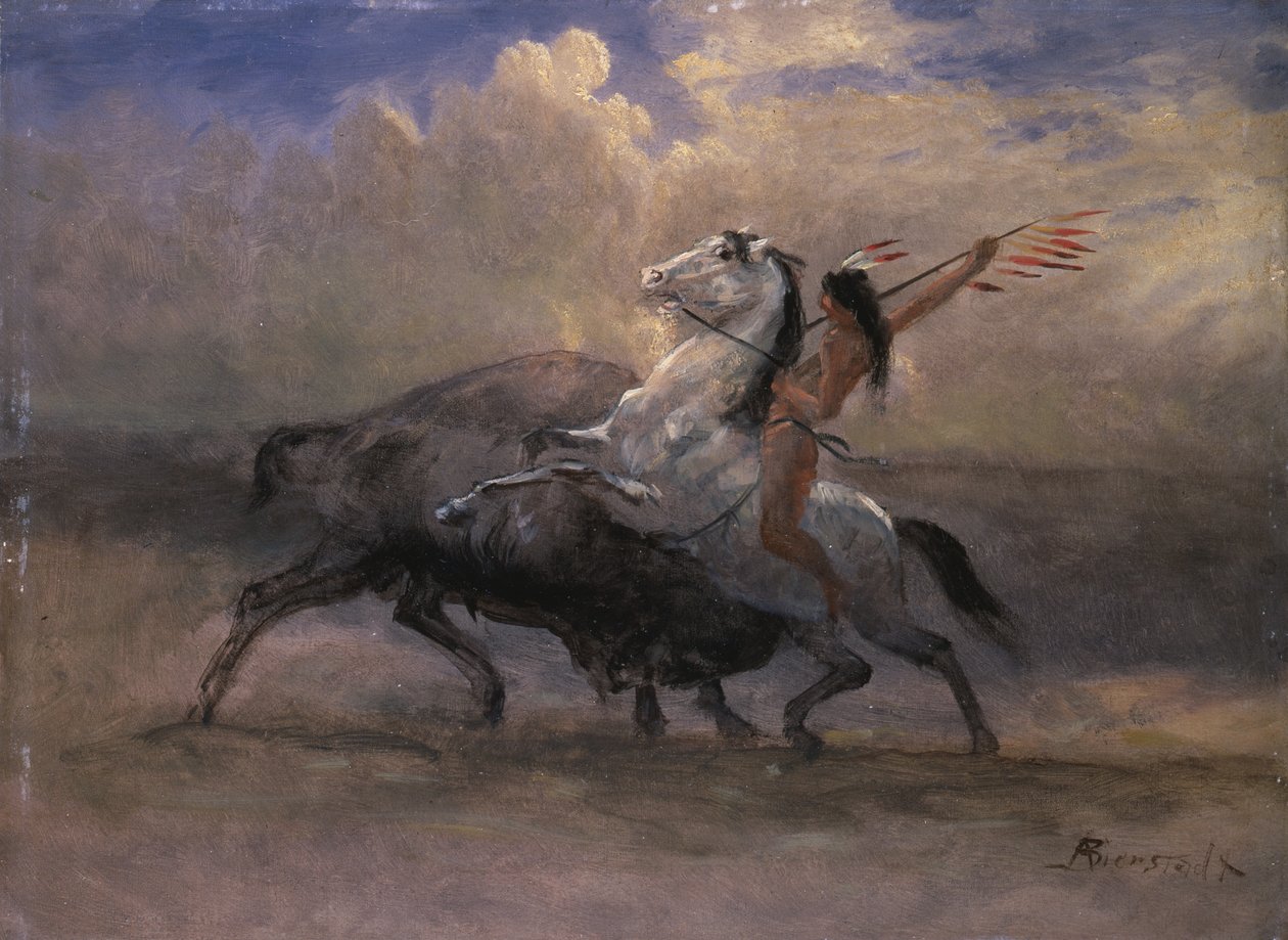 Vázlat az utolsó bivalyhoz alkotó: Albert Bierstadt
