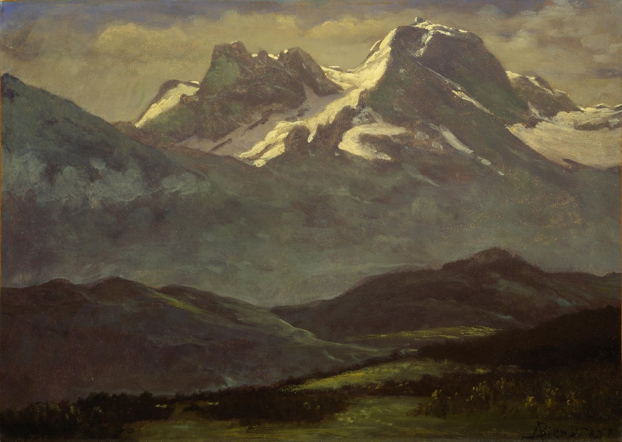 Nyári hó a csúcsokon vagy a hófödte hegyeken alkotó: Albert Bierstadt