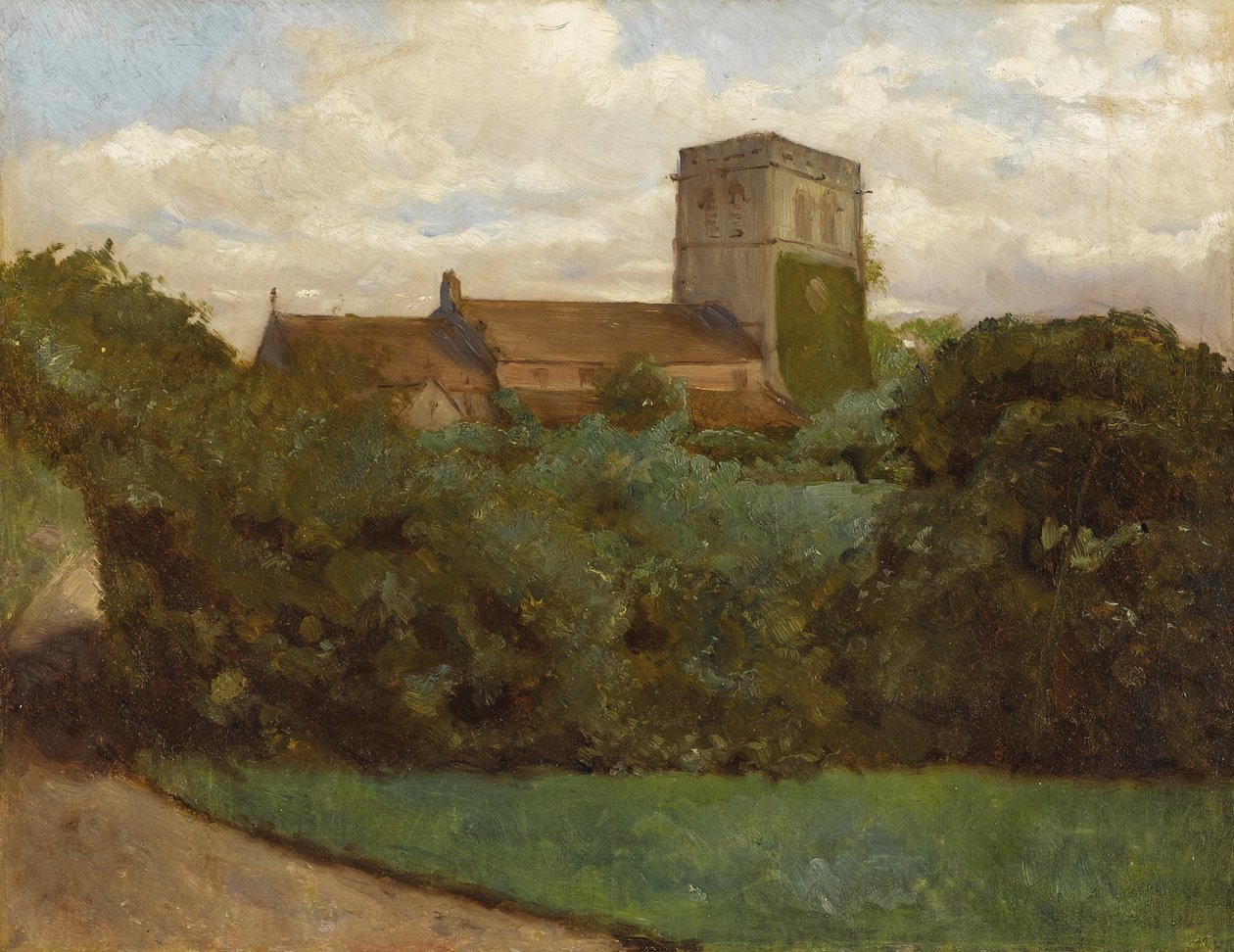 Tottenham Church, London alkotó: Albert Bierstadt