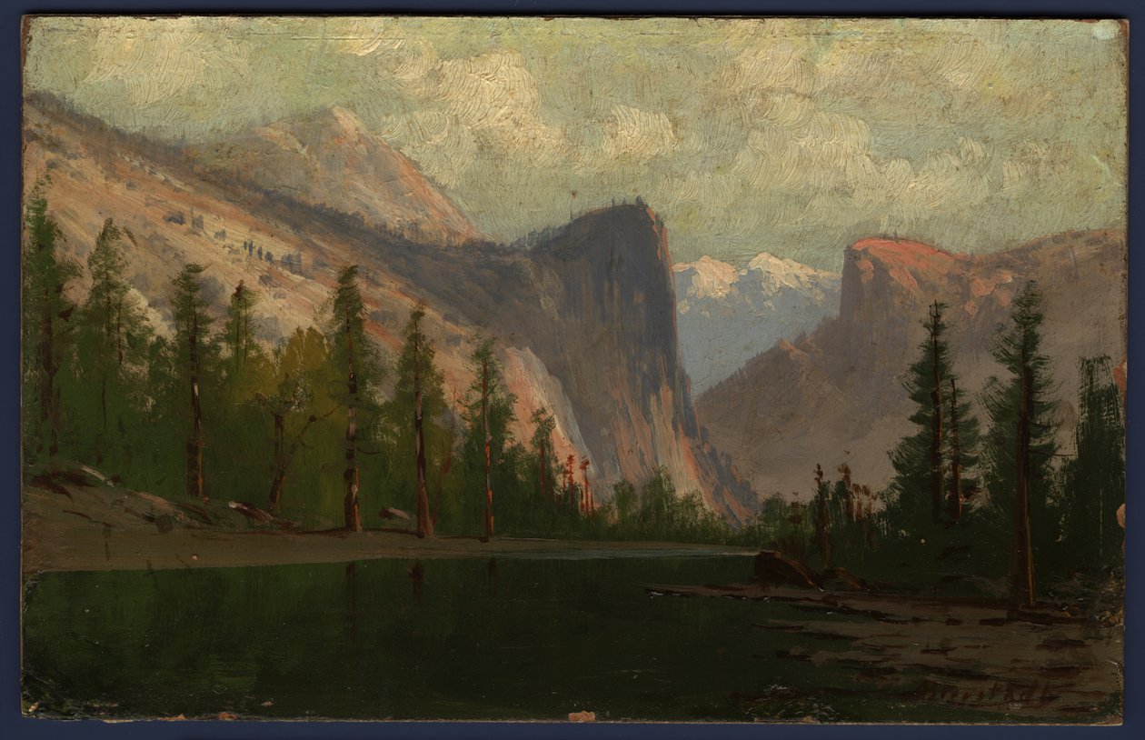 Yosemite (olaj, vászon a fedélzeten) alkotó: Albert Bierstadt