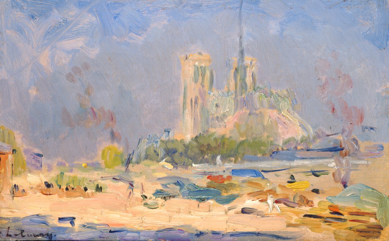 Quai de la Tournelle és Notre-Dame de Paris, 1884 alkotó: Albert Charles Lebourg