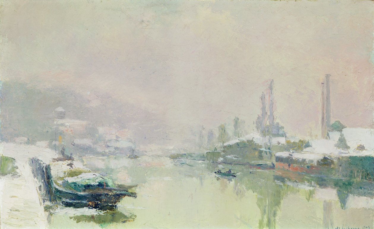 Az Ile Lacroix hó alatt, 1893 alkotó: Albert Charles Lebourg
