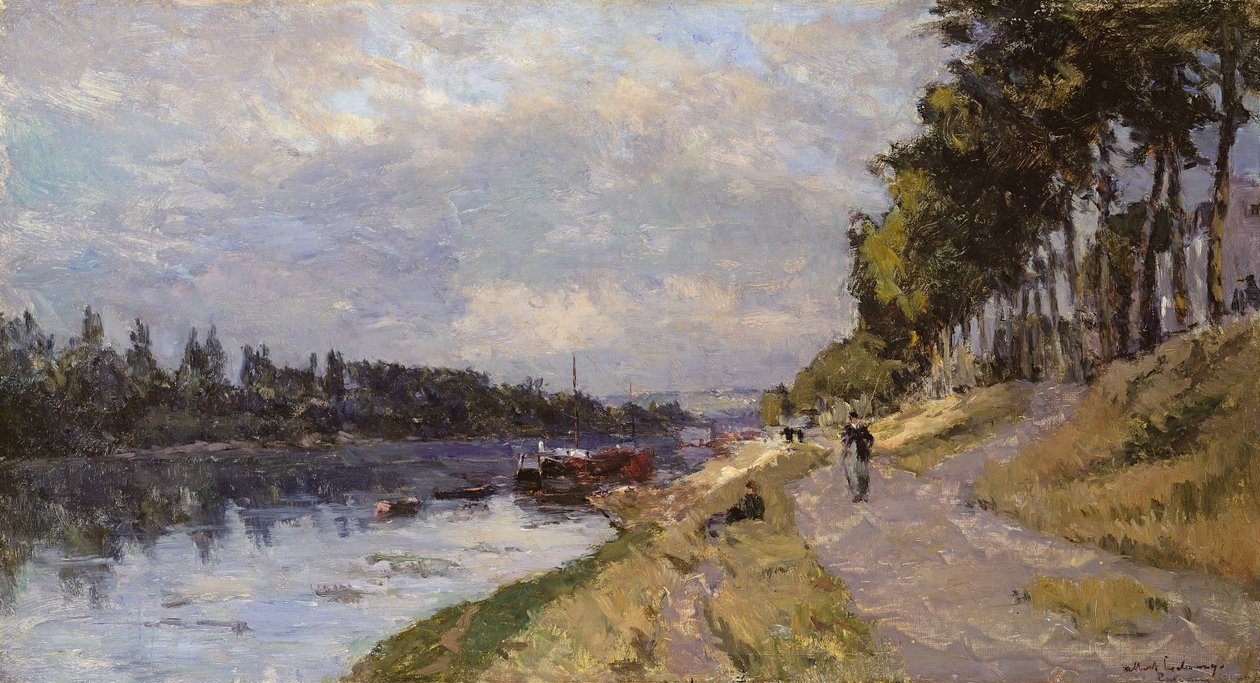 A Szajna Puteaux-ban alkotó: Albert Charles Lebourg