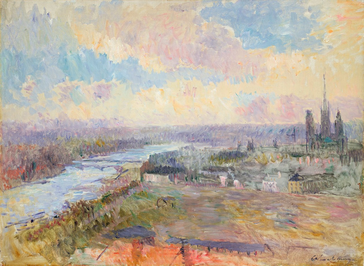 A Szajna Rouenben alkotó: Albert Charles Lebourg