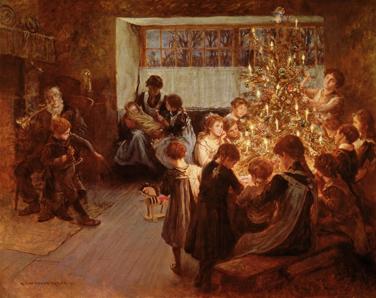 A karácsonyfa, 1911 alkotó: Albert Chevallier Tayler
