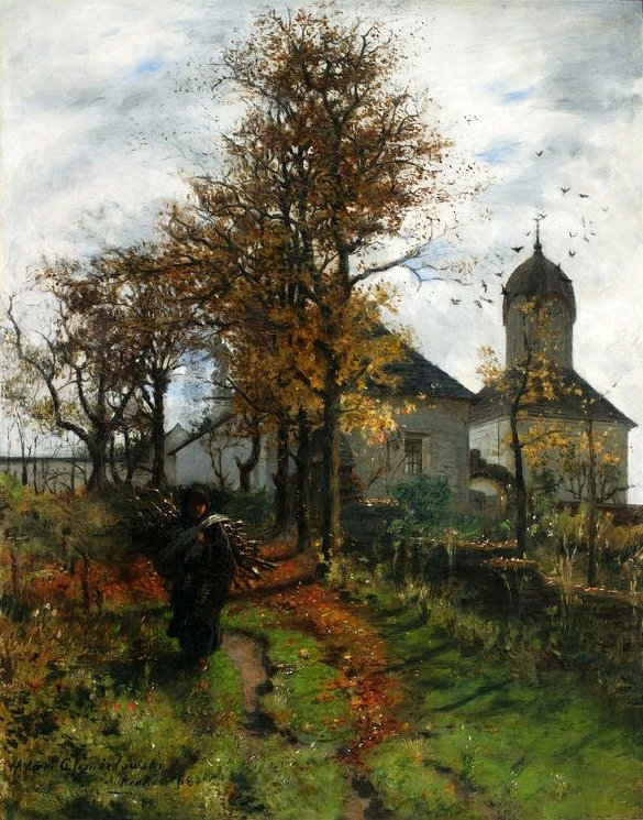 Elhagyott lelkészlak. alkotó: Albert Chmielowski