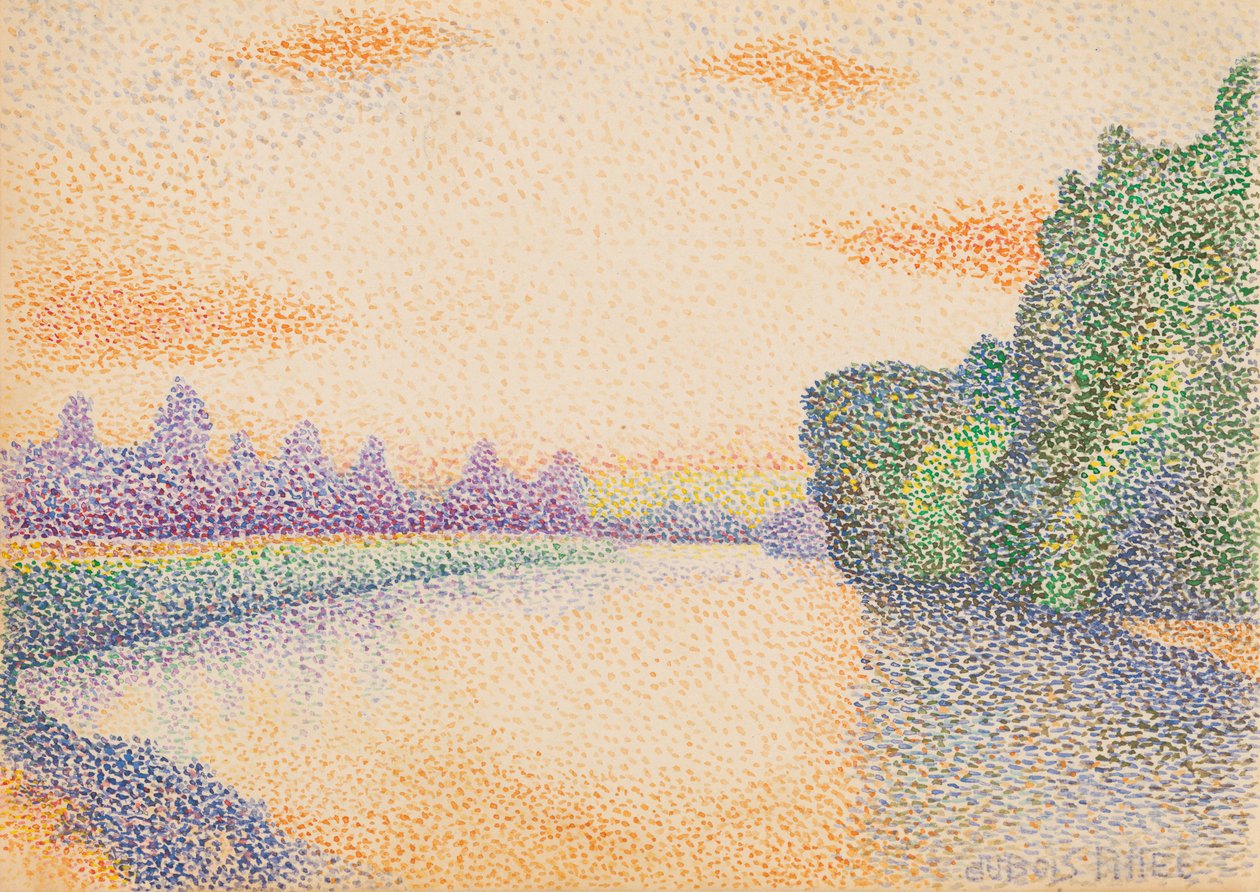 A Marne -bankok hajnalban alkotó: Albert Dubois Pillet