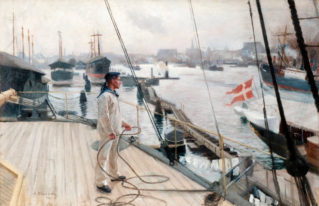 Koppenhága kikötőjéből I.Svenska alkotó: Albert Gustaf Aristides Edelfelt