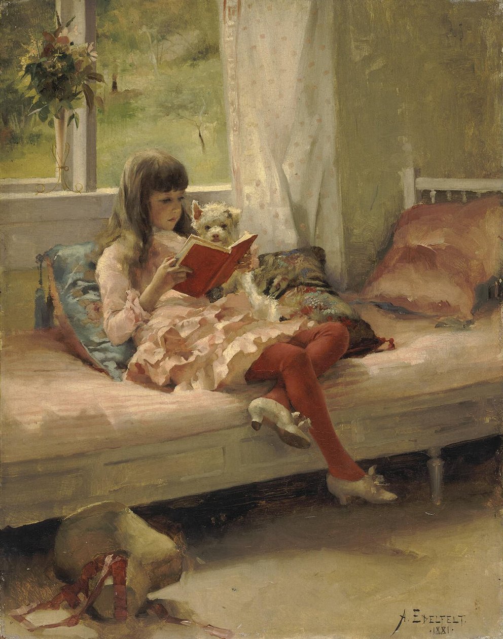 Jó barátok A művészek portréja Bertha Edelfelt nővér alkotó: Albert Gustaf Aristides Edelfelt