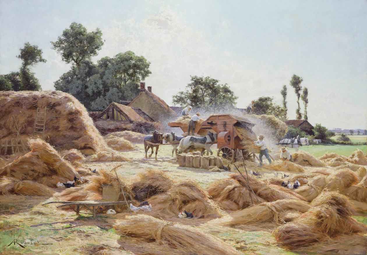 A cséplőgép (Loiret) 1896 alkotó: Albert Rigolot