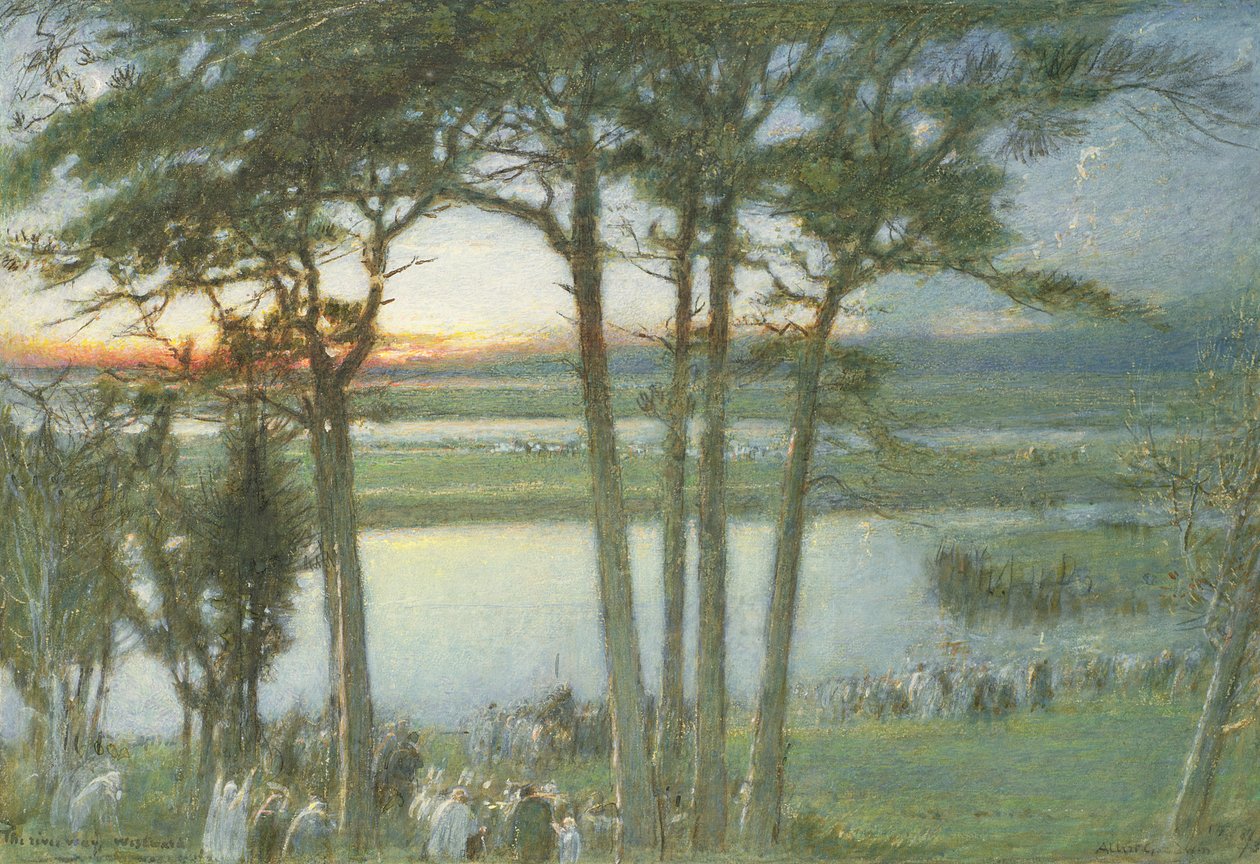 Indiai temetési menet alkotó: Albert Goodwin