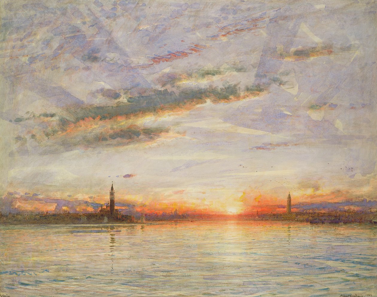 Naplemente, Velence, 1902 alkotó: Albert Goodwin