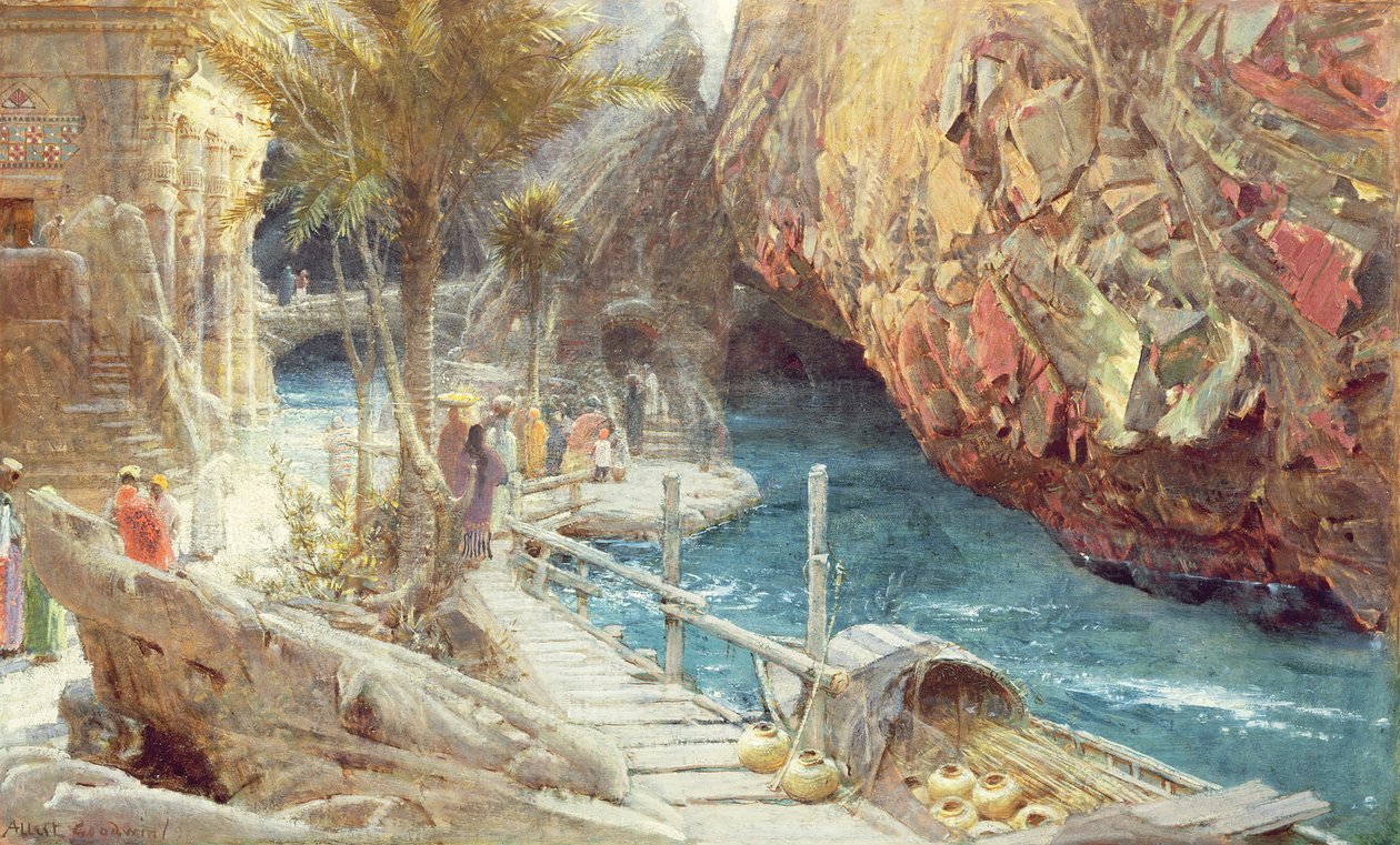 A szent folyó forrása alkotó: Albert Goodwin
