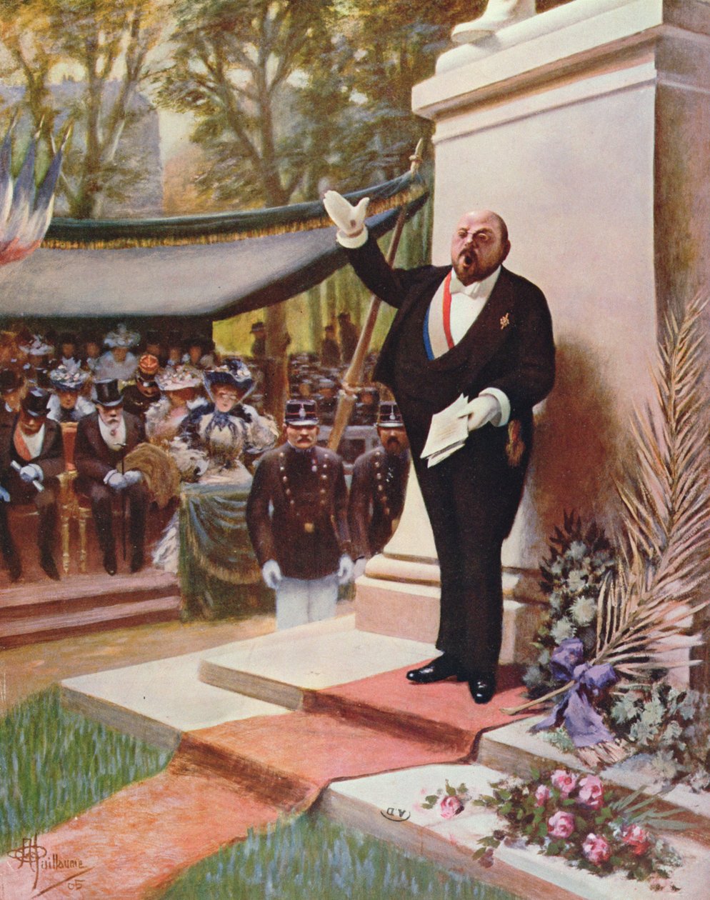 Emlékmű felavatása, 1905 alkotó: Albert Guillaume