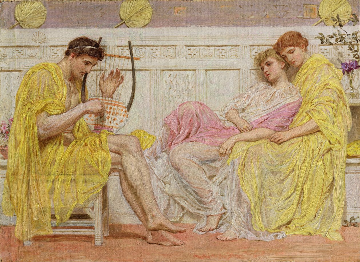 Egy zenész, 1867 körül alkotó: Albert Joseph Moore