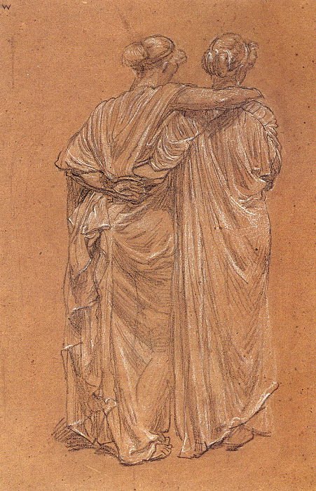 Két nő tanulmánya alkotó: Albert Joseph Moore