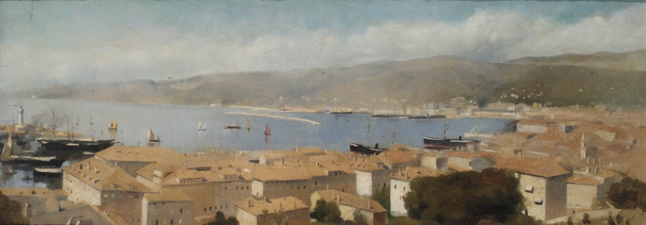 Trieszt látképe, 1889 körül alkotó: Albert Letchford