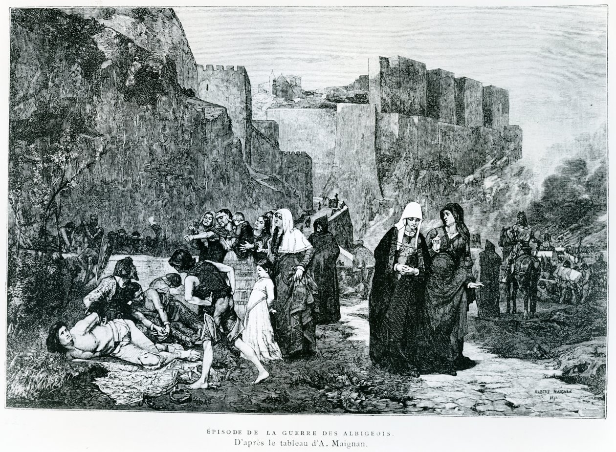 „A foglyoknak felajánlott sértések” egy epizód 1211-ben, az albigensek keresztes hadjárata során alkotó: Albert Pierre Rene Maignan