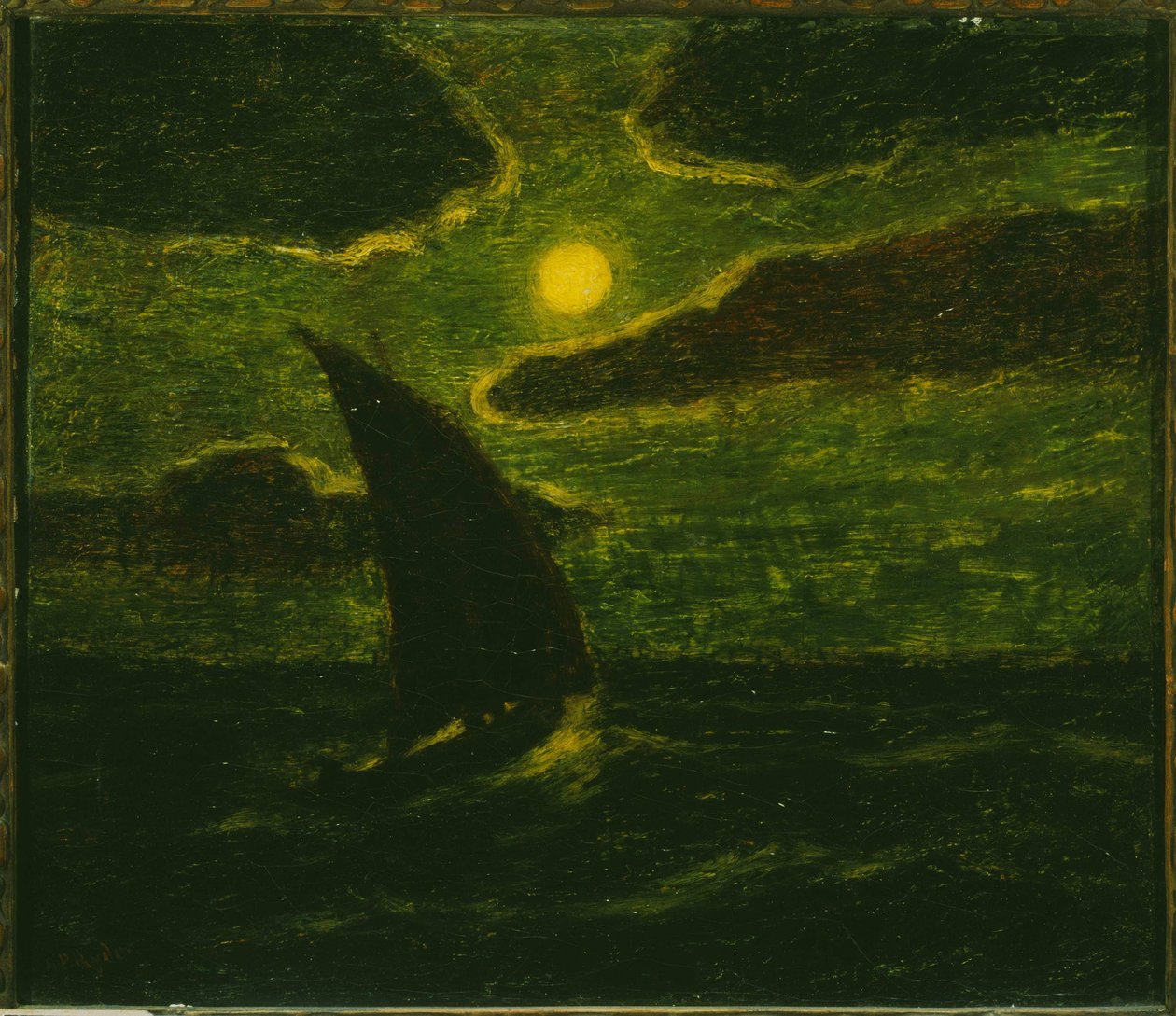 Hajózás Holdfényben alkotó: Albert Pinkham Ryder