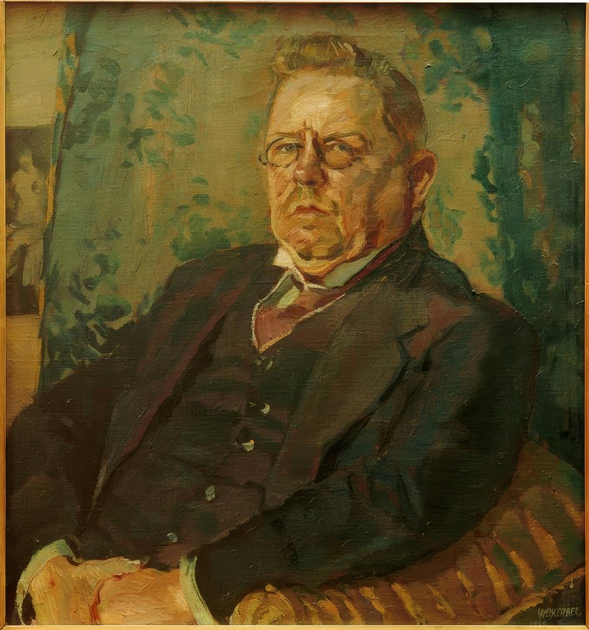 Max Halbe portréja alkotó: Albert Weisgerber