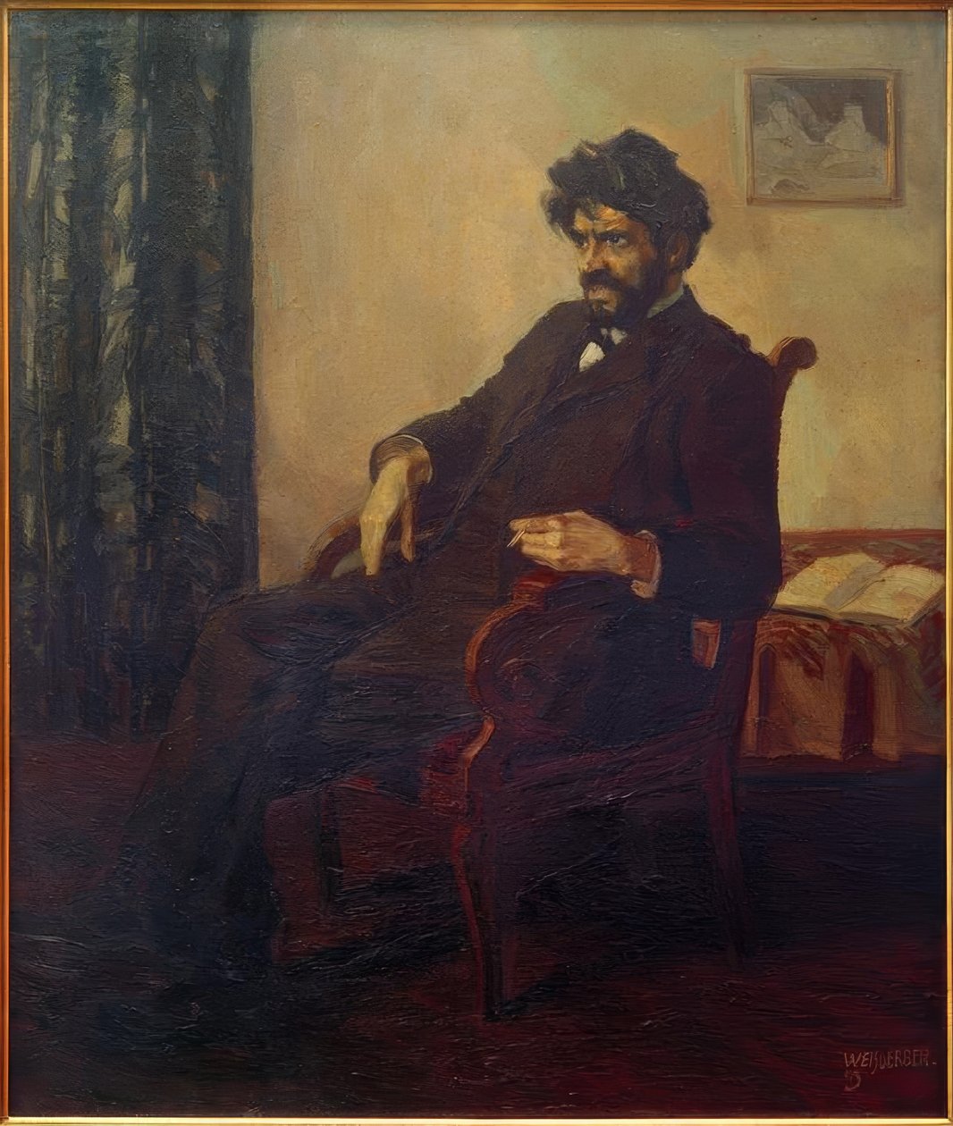 Ludwig Scharf költő portréja alkotó: Albert Weisgerber