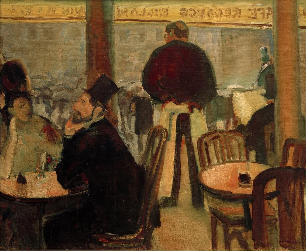 Kávézó Párizsban (Pariser Café II) alkotó: Albert Weisgerber