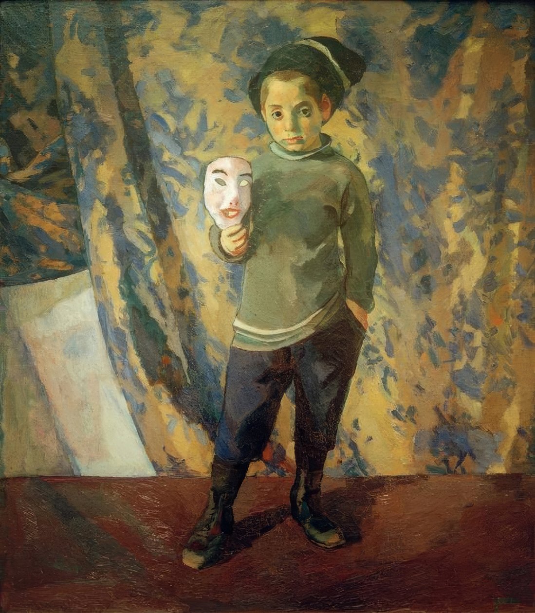 Fiú maszkkal alkotó: Albert Weisgerber