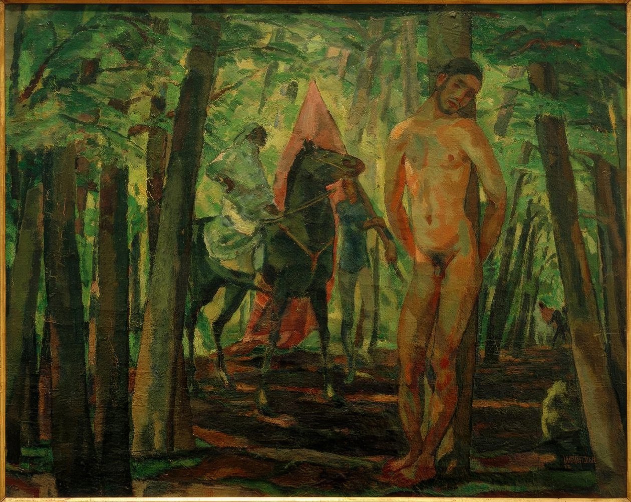 Sebastian I. lovassal alkotó: Albert Weisgerber
