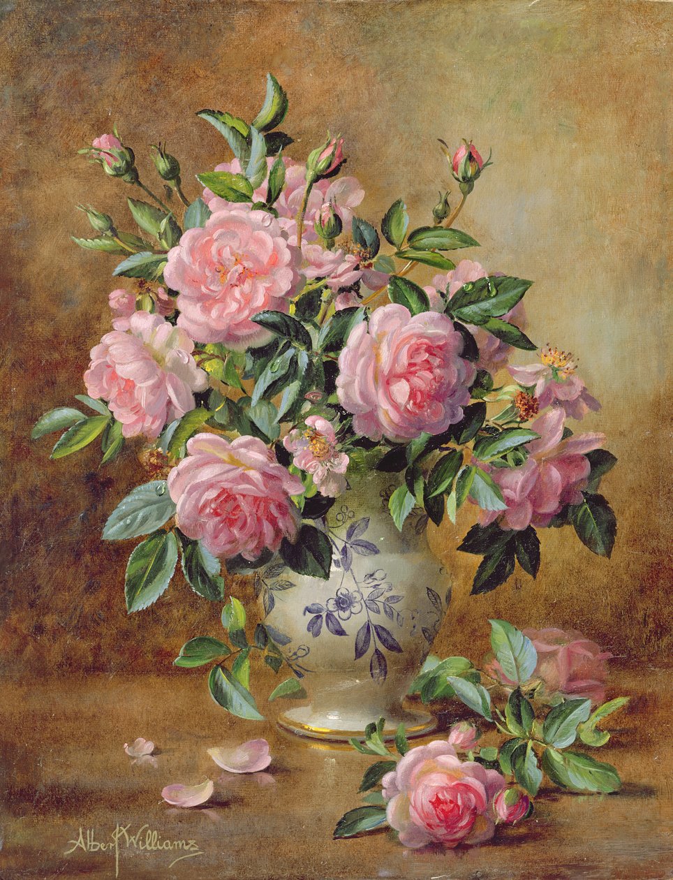 Rózsaszín rózsák keveréke alkotó: Albert Williams