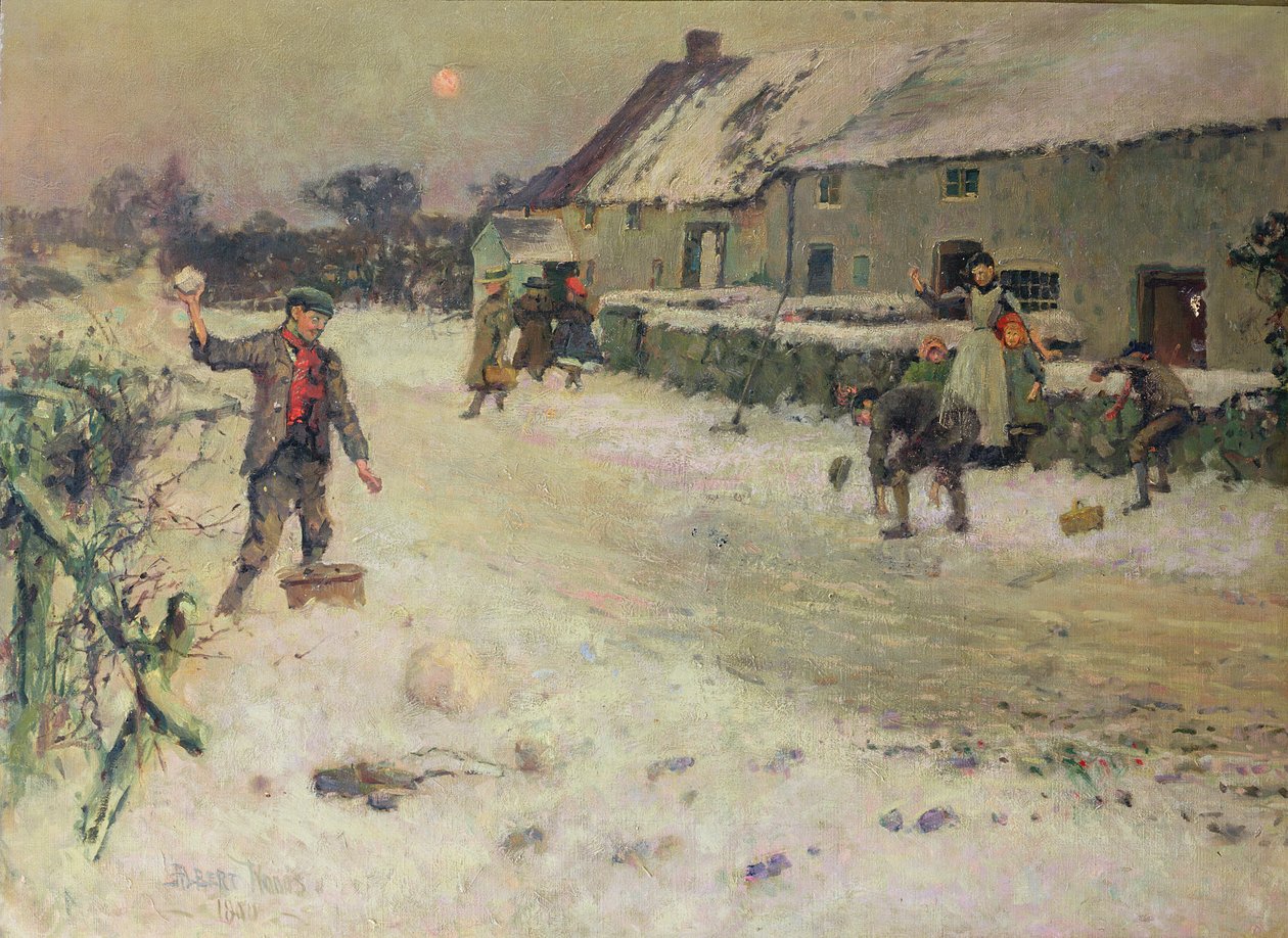 Hógolyózás, 1899 alkotó: Albert Woods