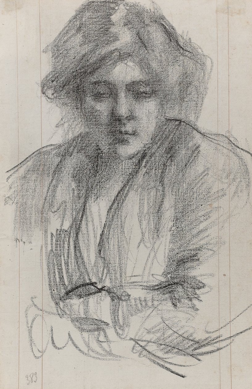 Julie, a művész felesége, 1920 körül (zsírkréta és tinta, papír) alkotó: Albert de Belleroche