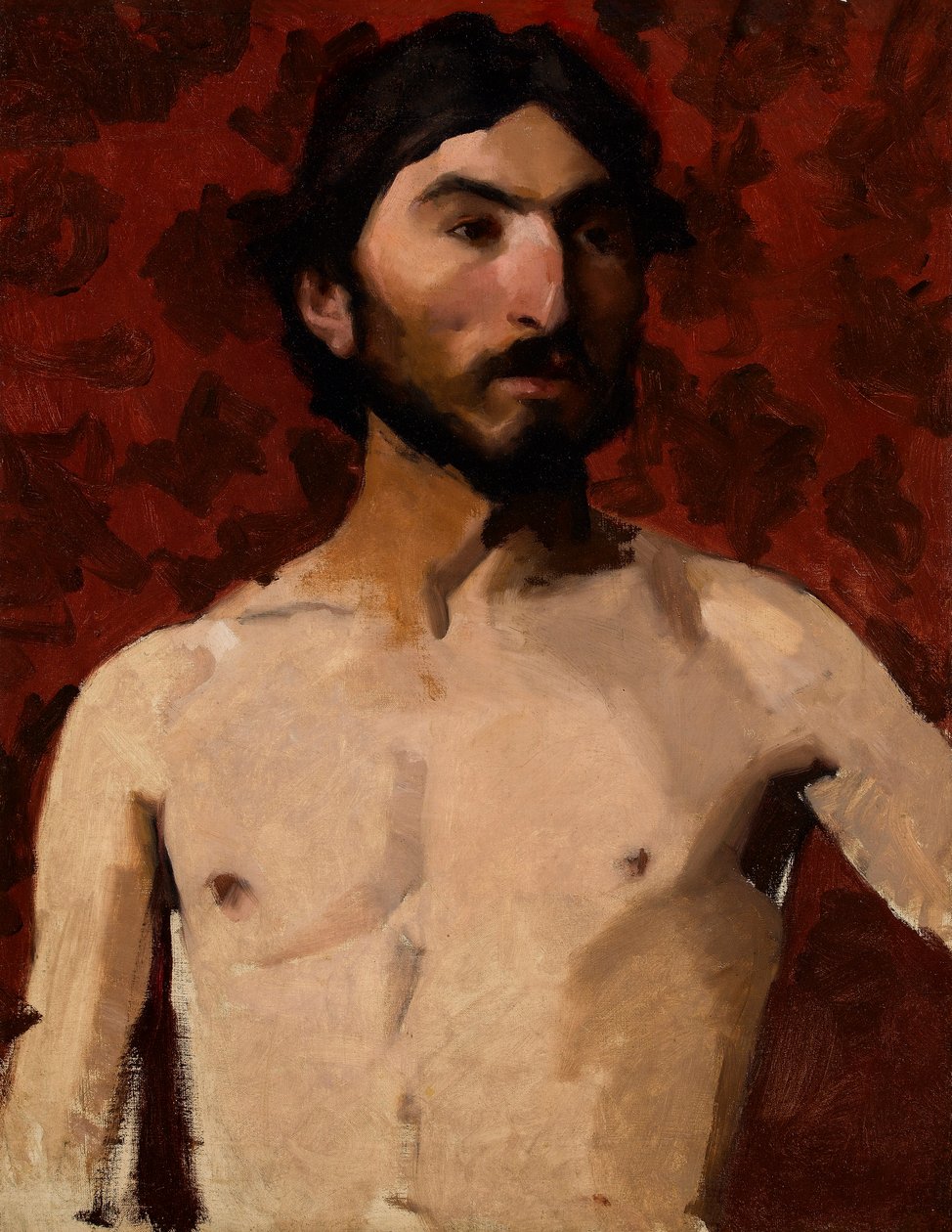 Élettanulmány – szakállas férfi, 1880-as évek alkotó: Albert de Belleroche