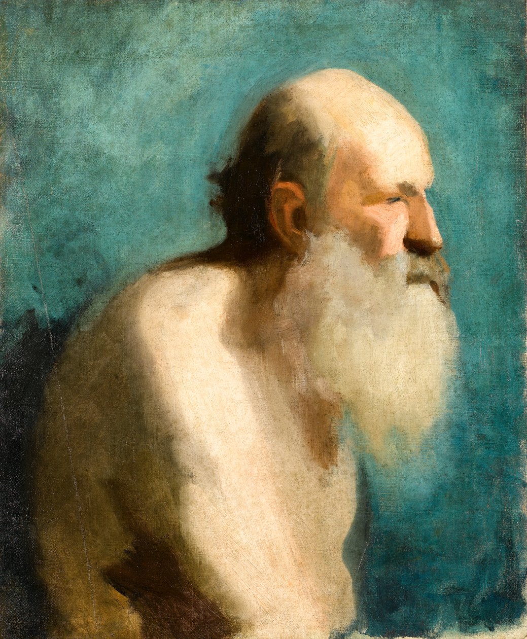 Idős férfi profil tanulmánya, 1880 körül alkotó: Albert de Belleroche