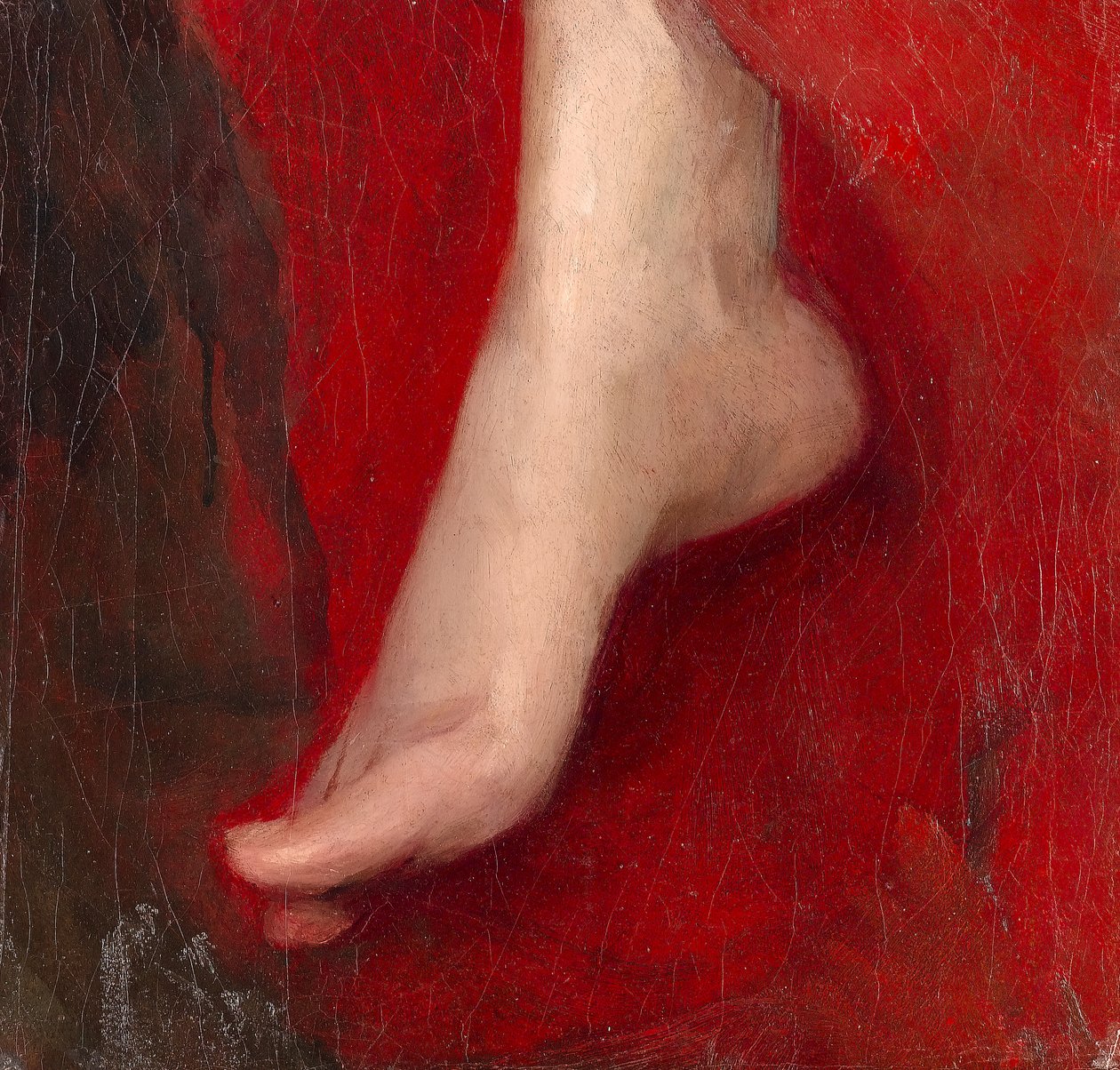 Egy láb tanulmányozása, 1880-as évek eleje alkotó: Albert de Belleroche
