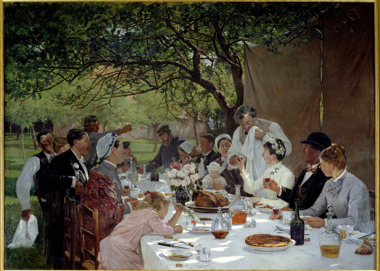 Esküvői étkezés Yportban Albert Fourie festménye (1854-1937) 1886 V. 3,89x2,53 m Rouen, Muse des Beaux Arts alkotó: Albert Auguste Fourie