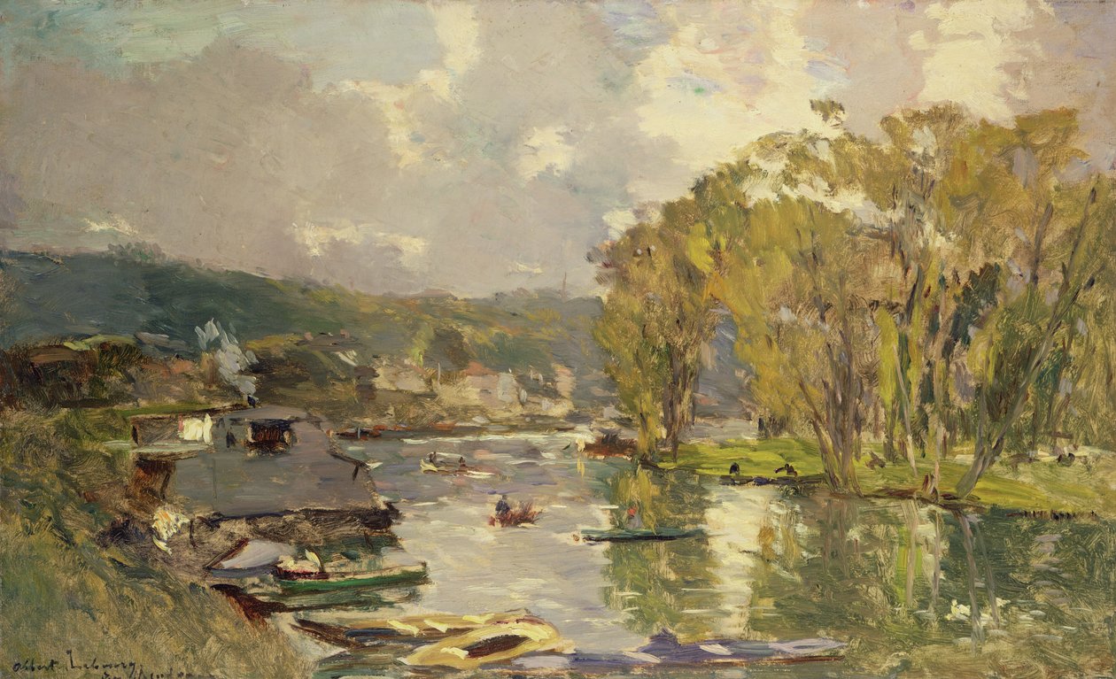 A Szajna mentén, Meudonnál, 1893 körül (olaj, vászon) alkotó: Albert Charles Lebourg