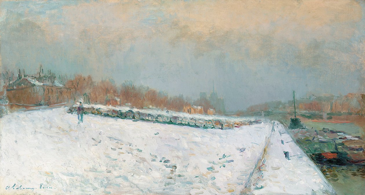 Port de Bercy, tél (olaj, vászon) alkotó: Albert Charles Lebourg