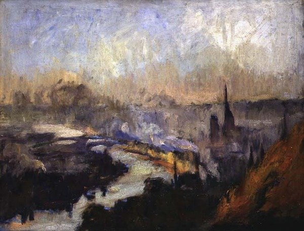 Szent Katalin-hegy (olaj, vászon) alkotó: Albert Charles Lebourg