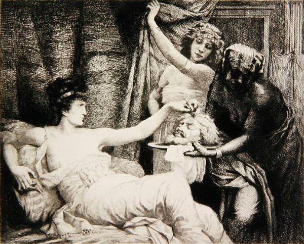 Herodias 1878 körül (rézkarc) alkotó: Albert Alexander Paul Rouffio