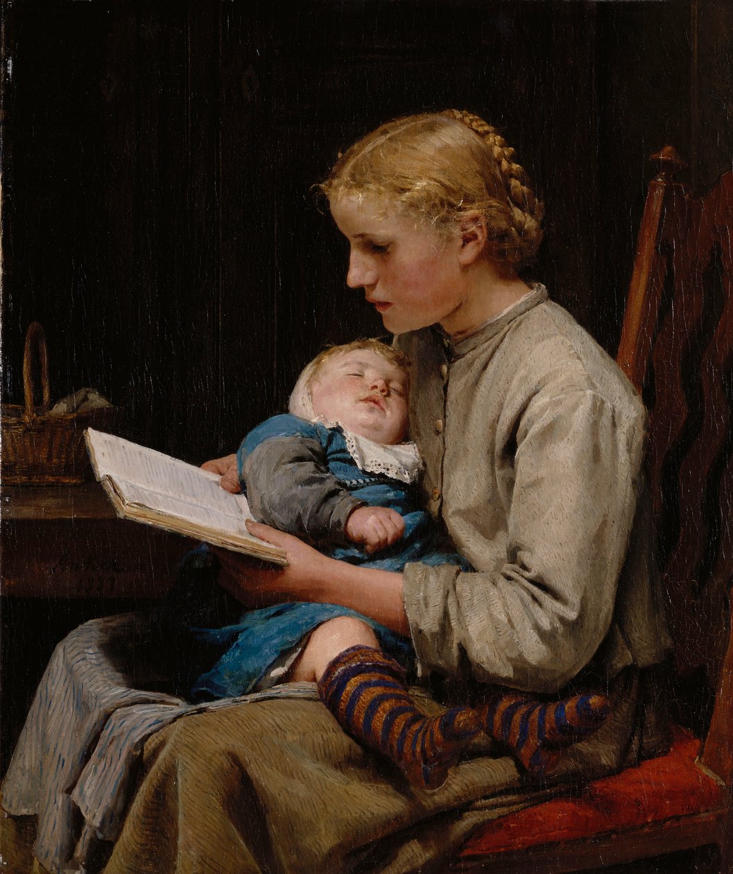 Rose és Bertha Gugger, 1883 alkotó: Albert Anker