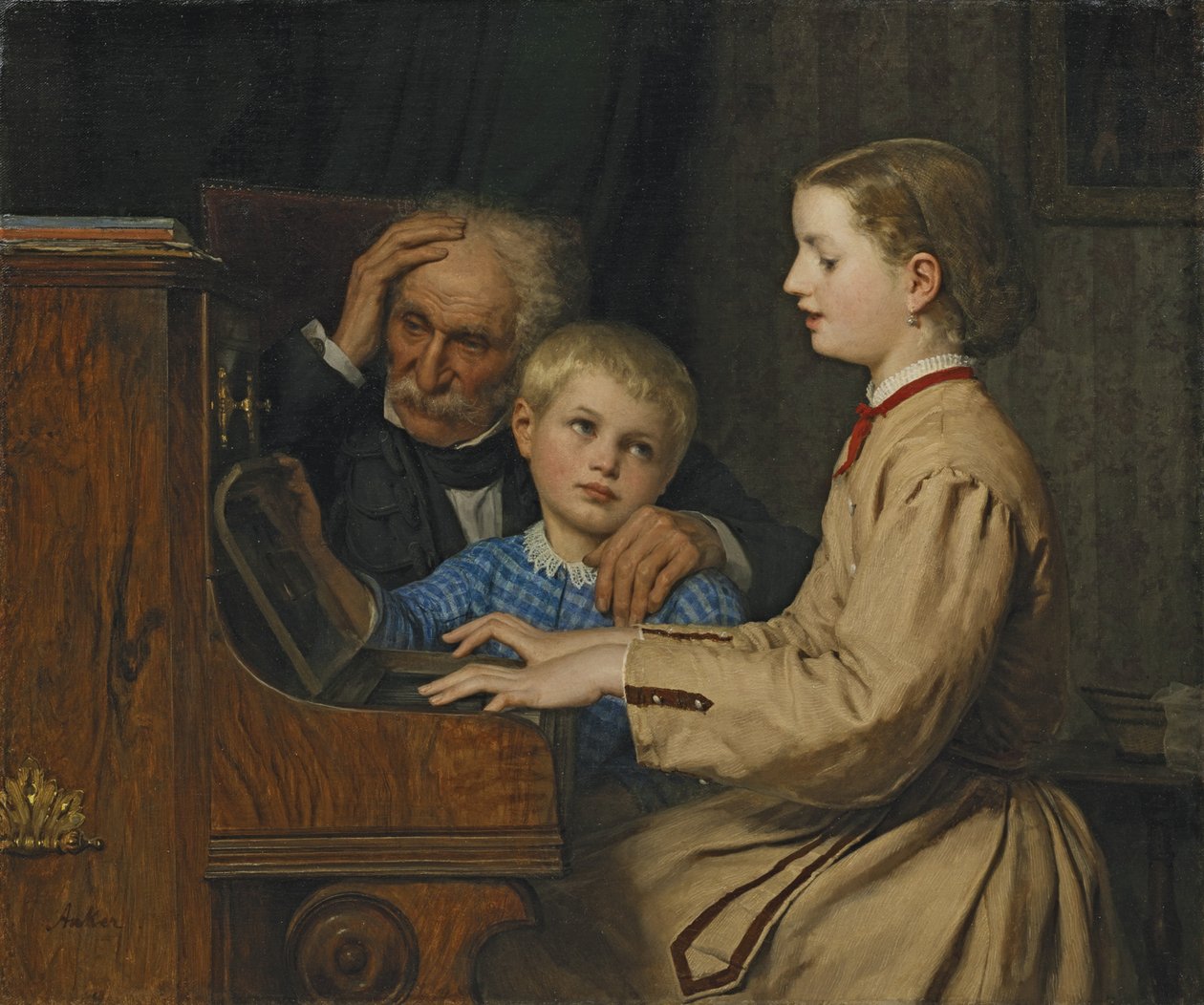 Dal a hazáról, 1874 alkotó: Albert Anker